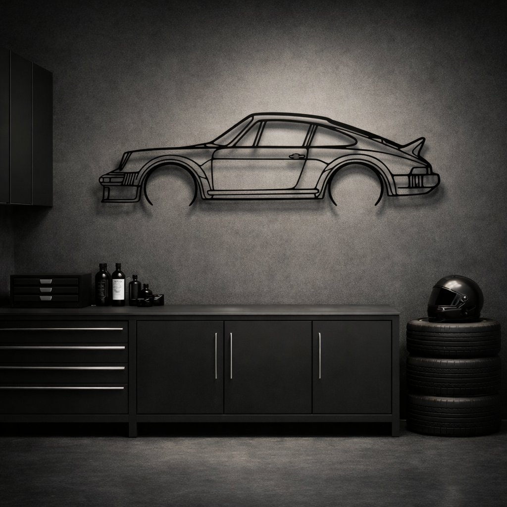 Porsche 930 Turbo Metal Art