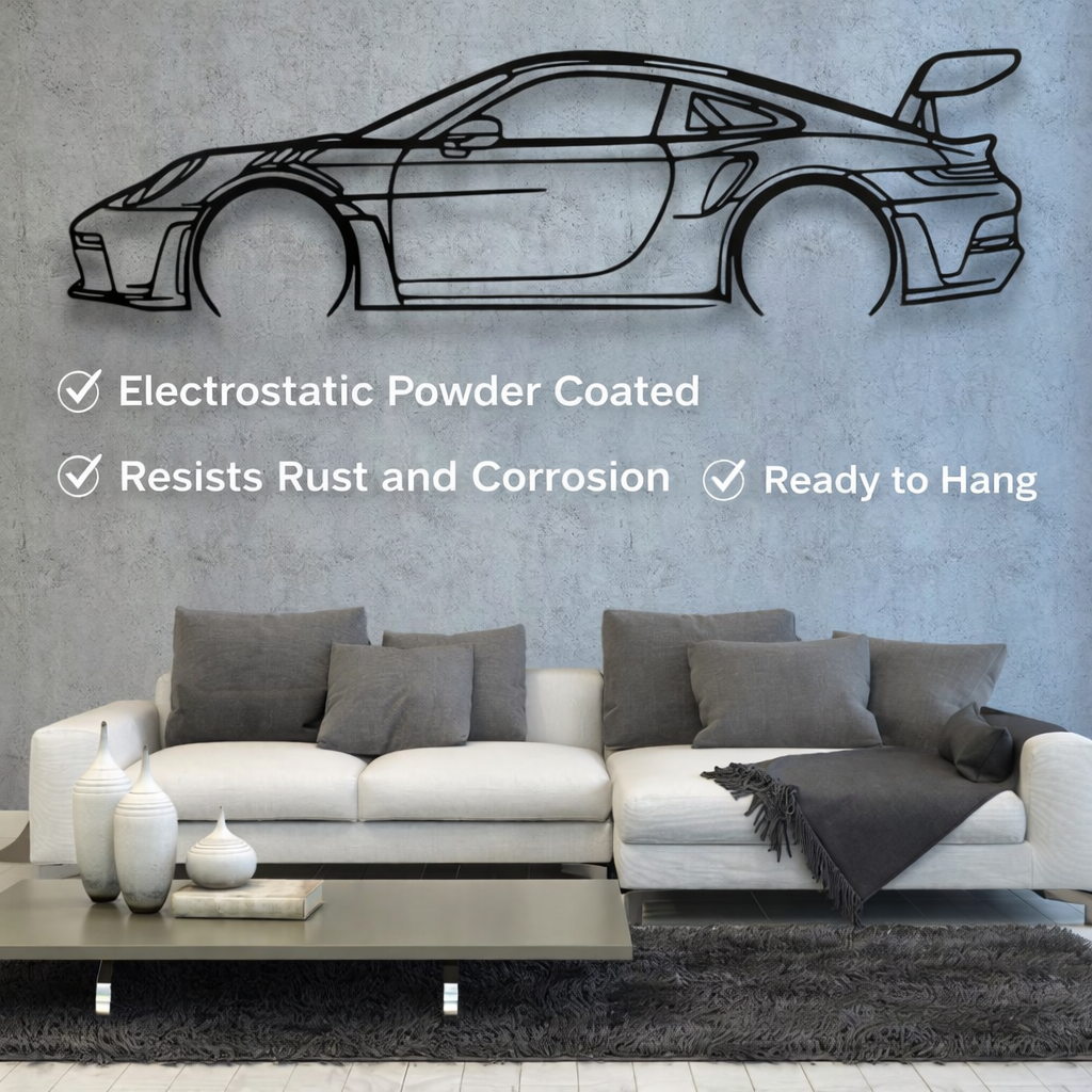 Porsche 911 GT3RS Metal Wall Art