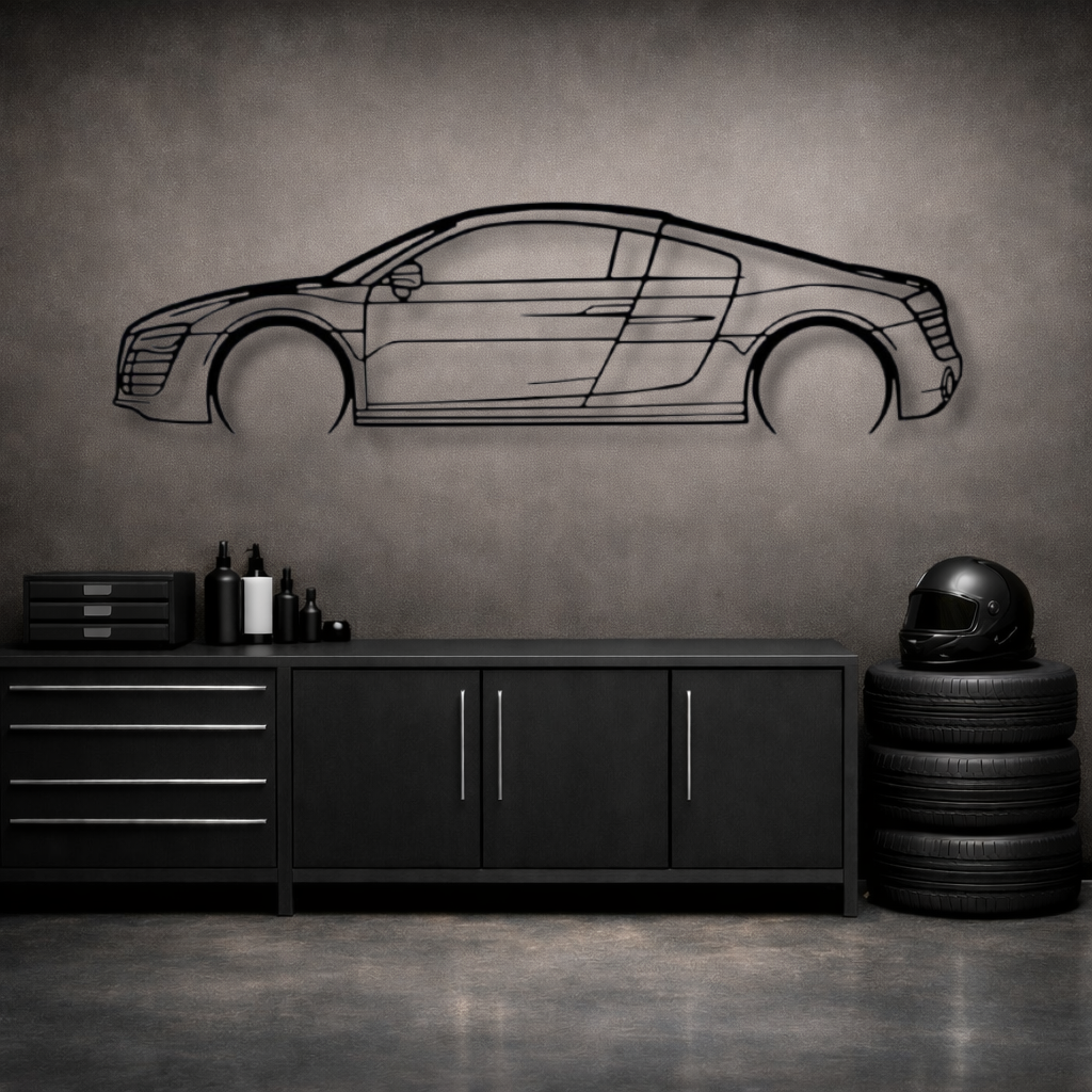 Audi R8 Metal Wall Art